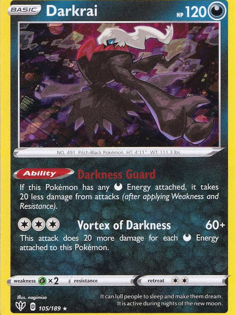 Darkrai - 105/189 (Cosmos Holo) #105 1