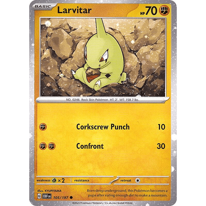Larvitar - 105/197 (Cosmos Holo) #105 1