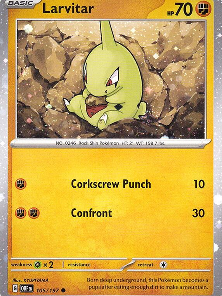 Larvitar - 105/197 (Cosmos Holo) #105 1
