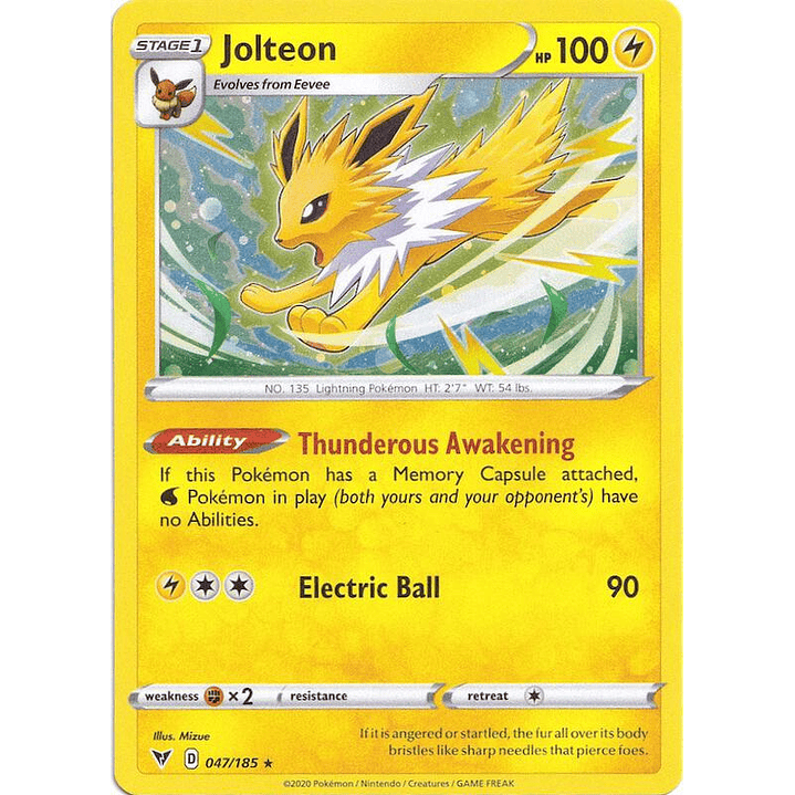Jolteon - 047/185 (Cosmos Holo) #047 1