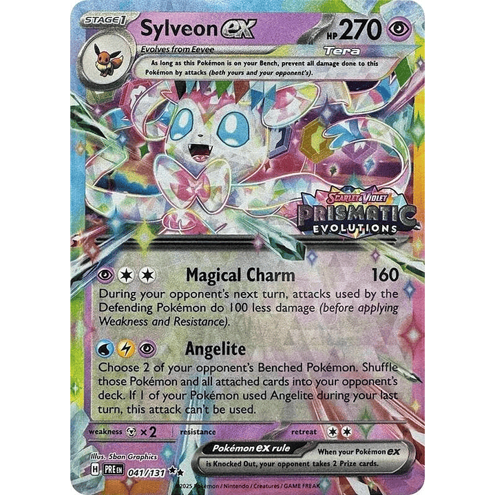 Sylveon ex - 041/131 (Prismatic Evolutions Stamp) #041 1
