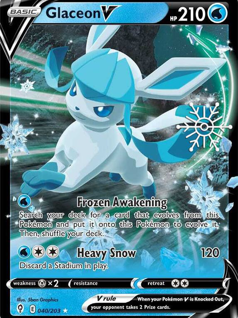 Glaceon V - 040/203 (Holiday Calendar) #040 1