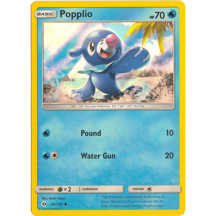 Popplio - 39/149 (Water Web Holo) #039 1