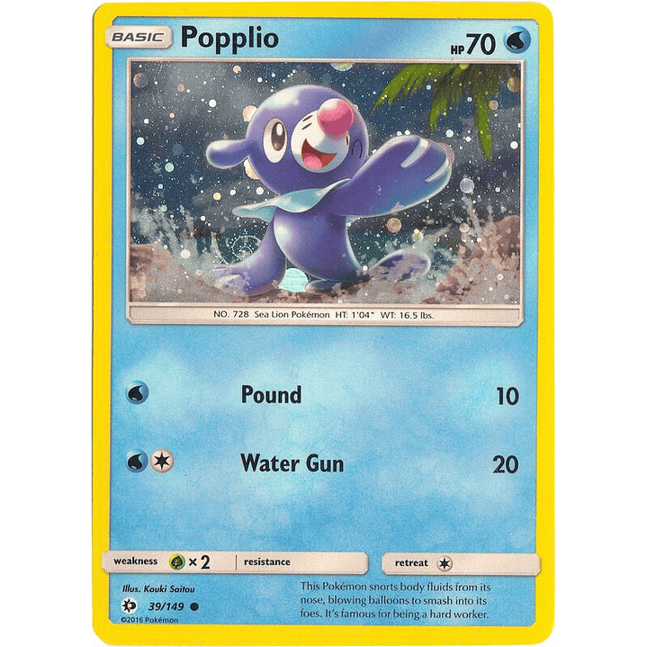 Popplio - 39/149 (Cosmos Holo) #039 1