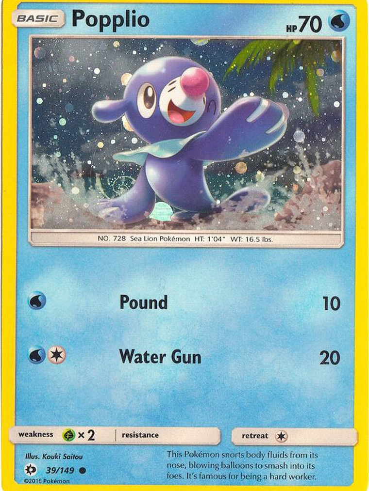 Popplio - 39/149 (Cosmos Holo) #039 1