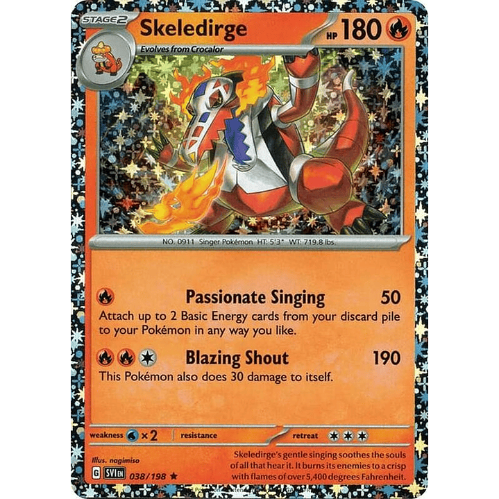 Skeledirge - 038/198 (Sparkle Holo) #038 1