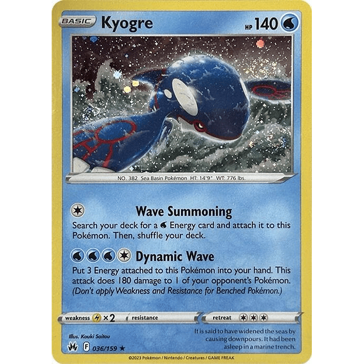 Kyogre - 036/159 (Pixel Holo) #036 1