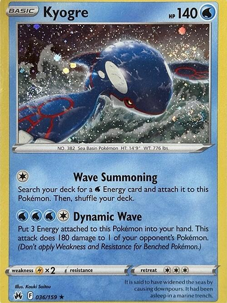 Kyogre - 036/159 (Pixel Holo) #036 1