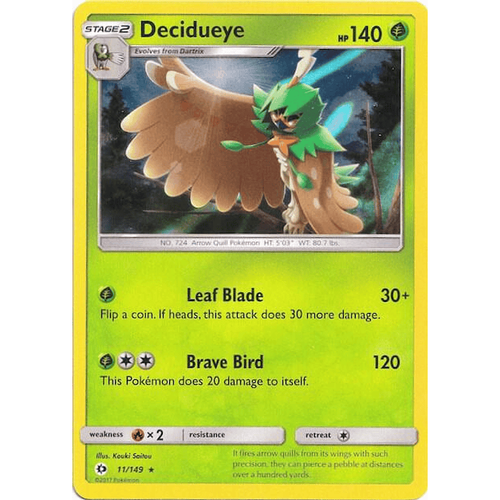 Decidueye - 11/149 (Water Web Holo) #011 1