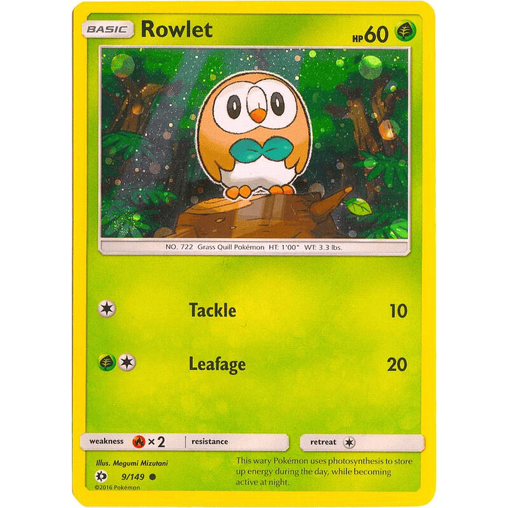 Rowlet - 9/149 (Cosmos Holo) #009 1