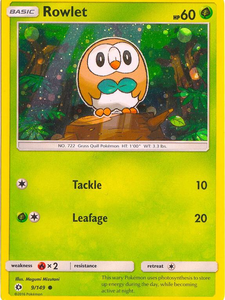 Rowlet - 9/149 (Cosmos Holo) #009 1