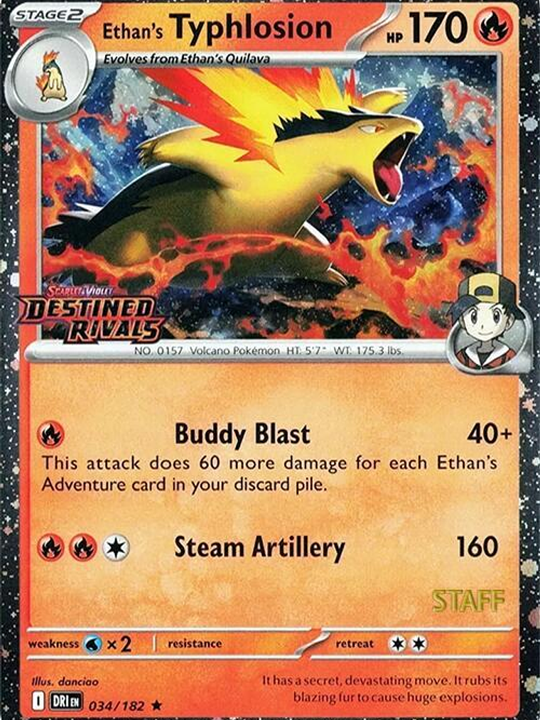 Ethan's Typhlosion (Prerelease) [Staff] #034 1