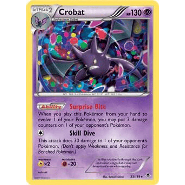 Crobat - 33/119 (Cosmos Holo) #033 1