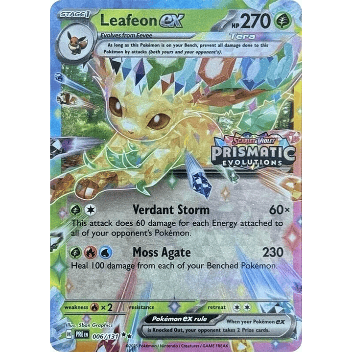 Leafeon ex - 006/131 (Prismatic Evolutions Stamp) #006 1