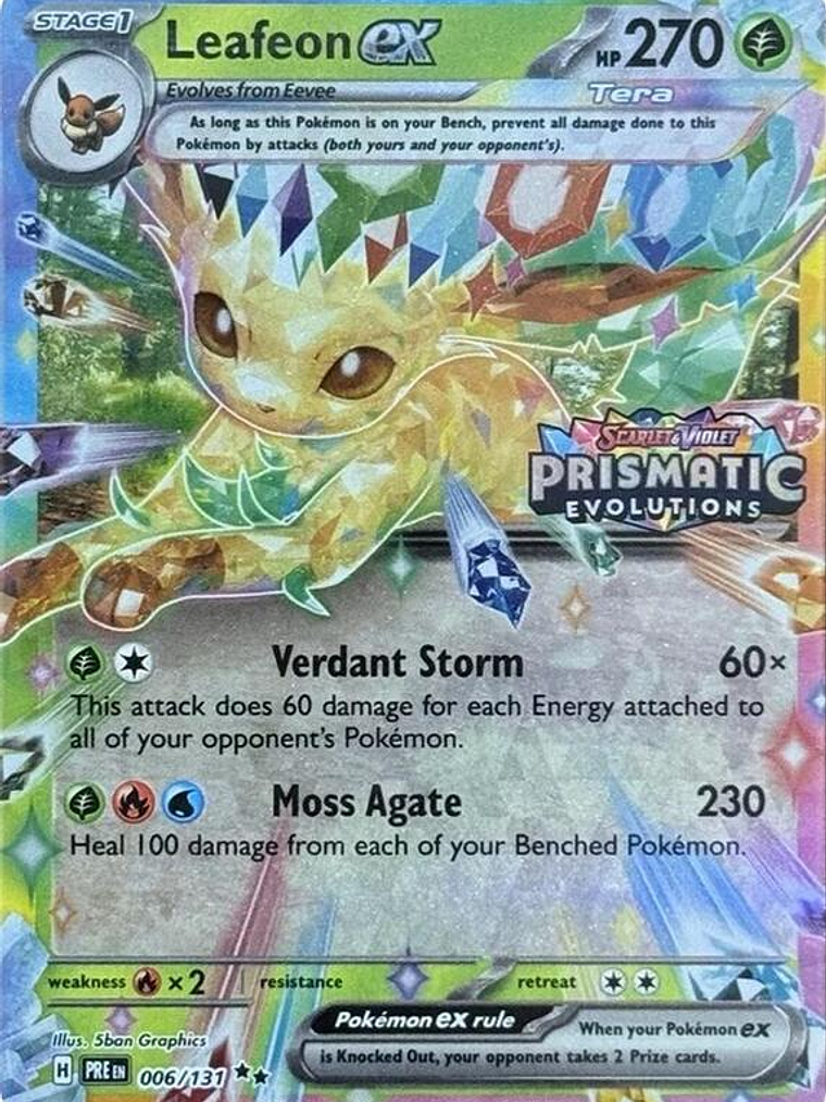 Leafeon ex - 006/131 (Prismatic Evolutions Stamp) #006 1