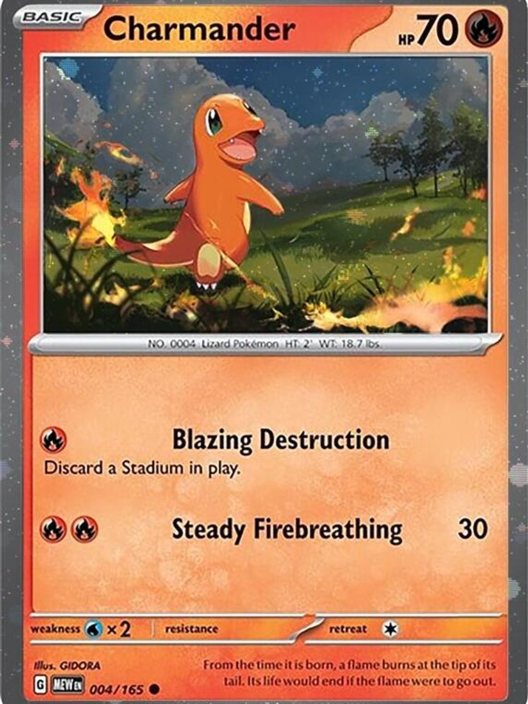 Charmander - 004/165 (Cosmos Holo) #004 1