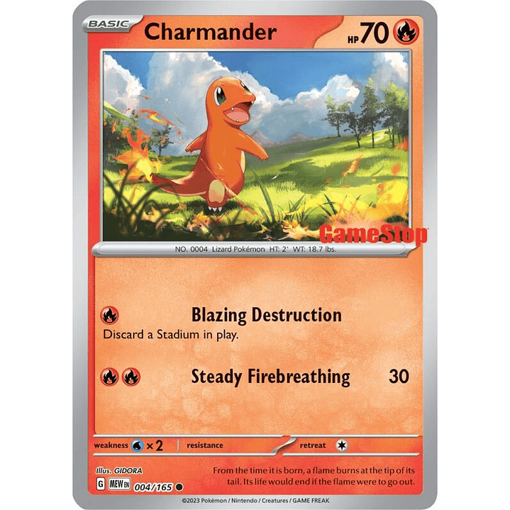Charmander - 004/165 (GameStop Exclusive) #004 1