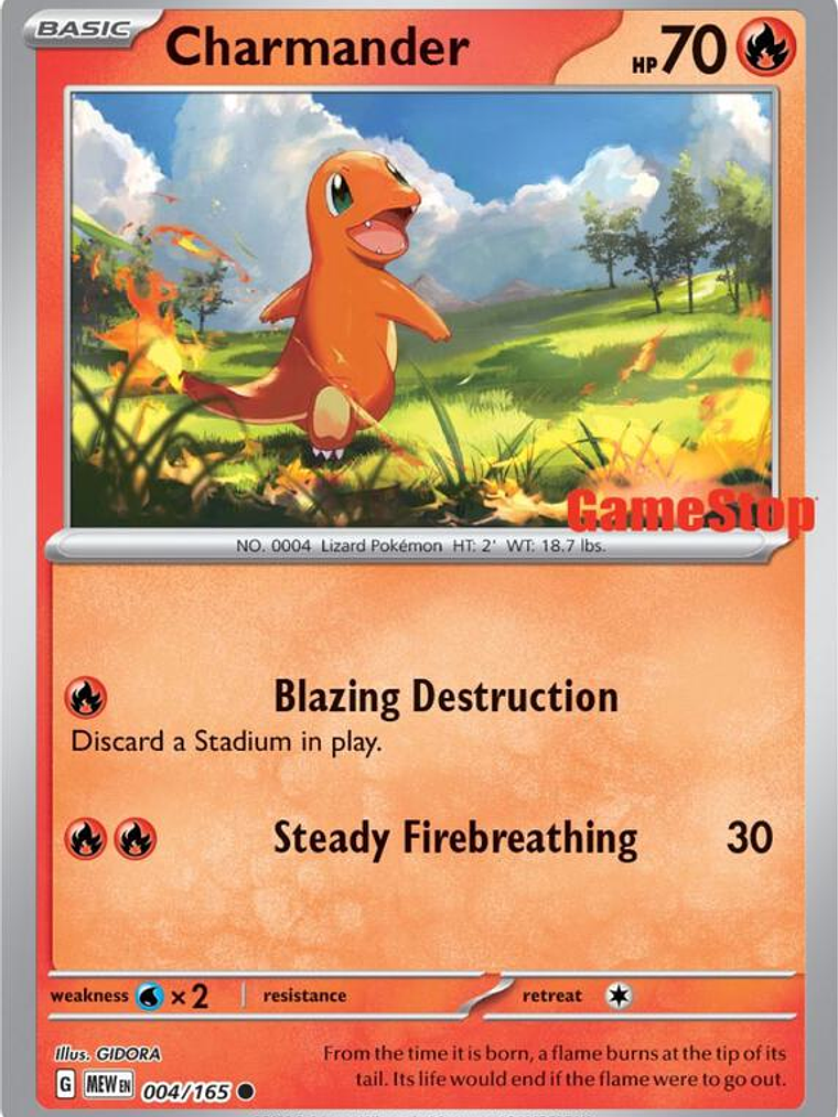 Charmander - 004/165 (GameStop Exclusive) #004 1