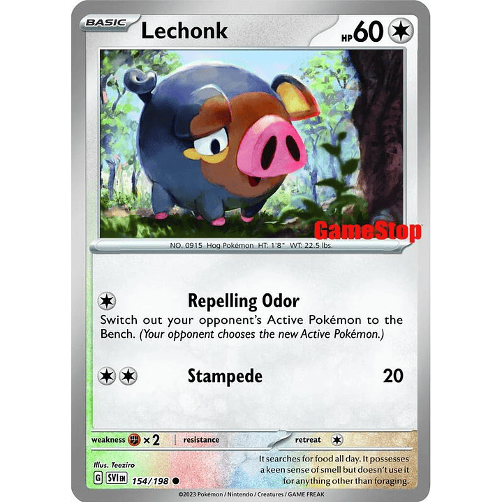 Lechonk - 154/198 (GameStop Promo) #154 1