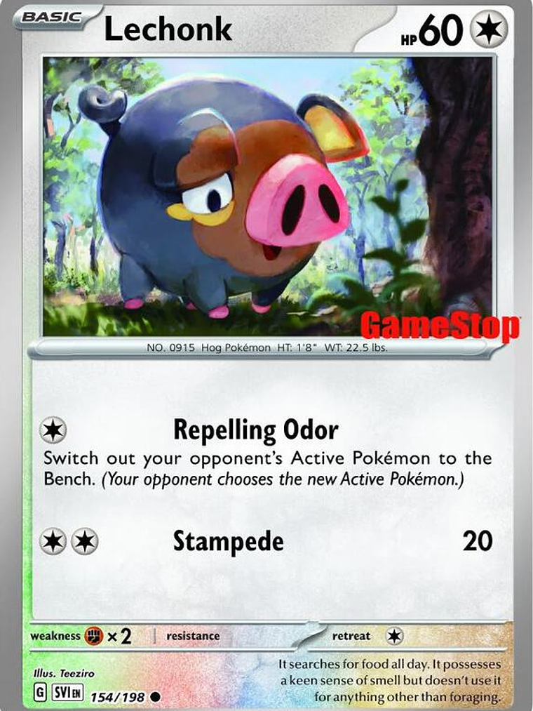Lechonk - 154/198 (GameStop Promo) #154 1