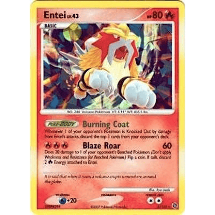 Entei - 4/132 (Cracked Ice Holo) #004 1