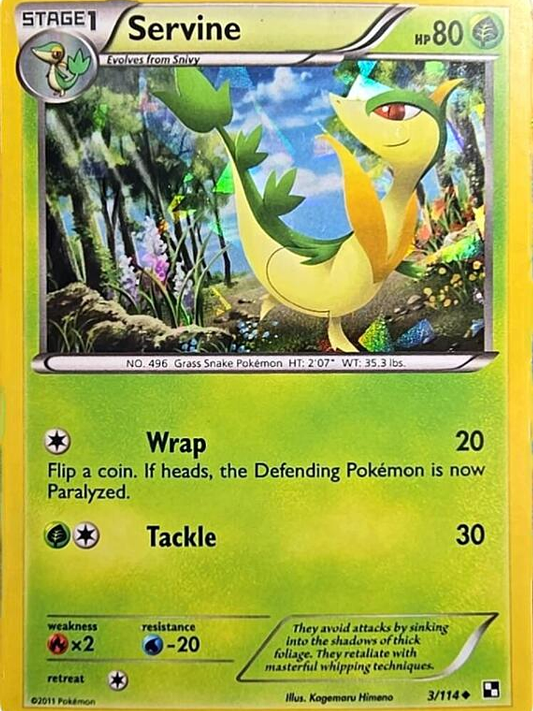 Servine - 3/114 (Cracked Ice Holo) #003 1