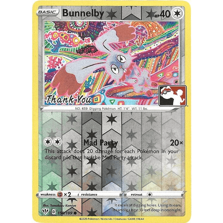 Bunnelby - 150/189 (Thank You Promo) #150 1