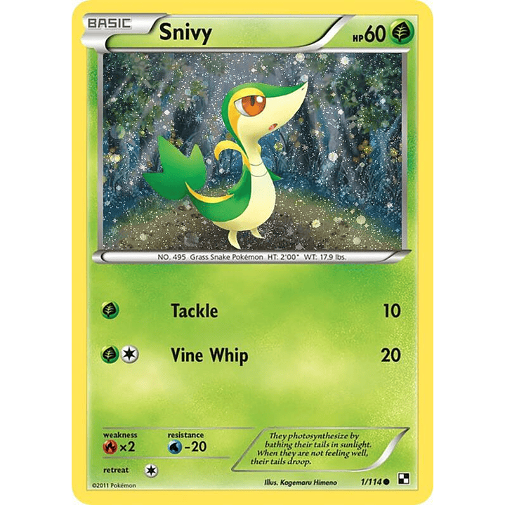 Snivy - 1/114 (Cosmos Holo) #001 1