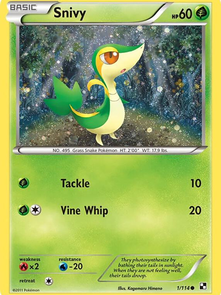 Snivy - 1/114 (Cosmos Holo) #001 1