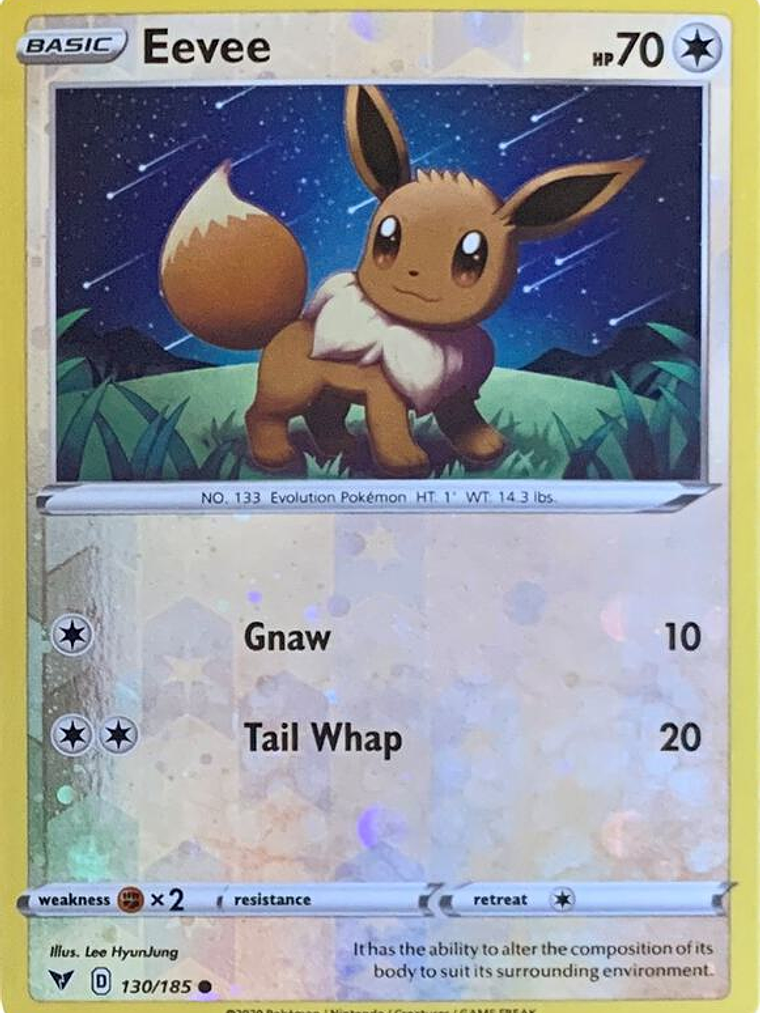 Eevee - 130/185 (Reverse Cosmos Holo) #130 1