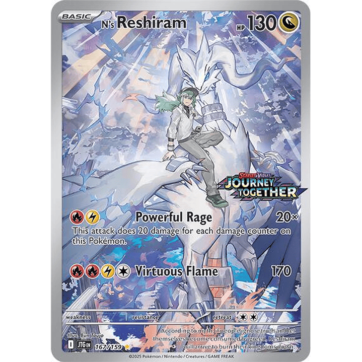 N's Reshiram (Journey Together Stamped) #167 1