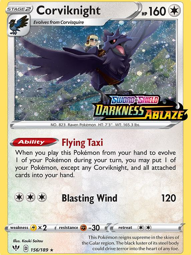 Corviknight (Darkness Ablaze Stamped) #156 1