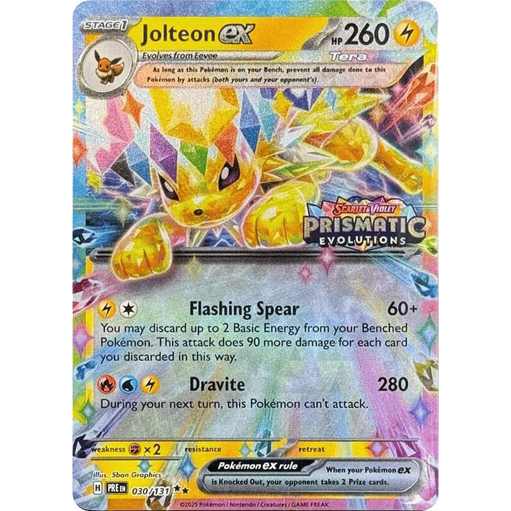 Jolteon ex - 030/131 (Prismatic Evolutions Stamp) #030 1