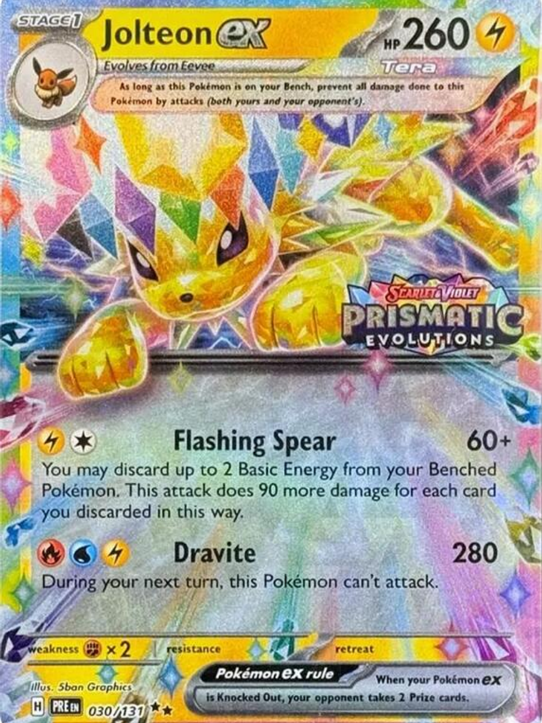 Jolteon ex - 030/131 (Prismatic Evolutions Stamp) #030 1