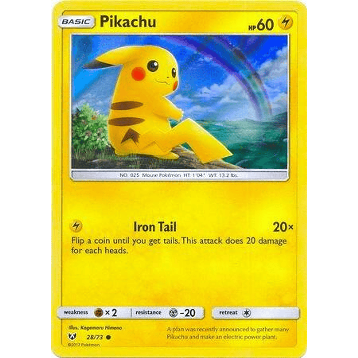 Pikachu - 28/73 (Water Web Holo) #028 1
