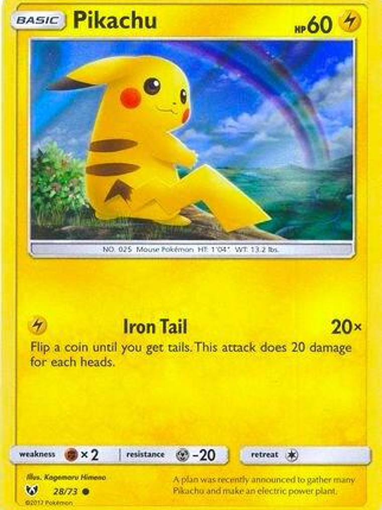 Pikachu - 28/73 (Water Web Holo) #028 1