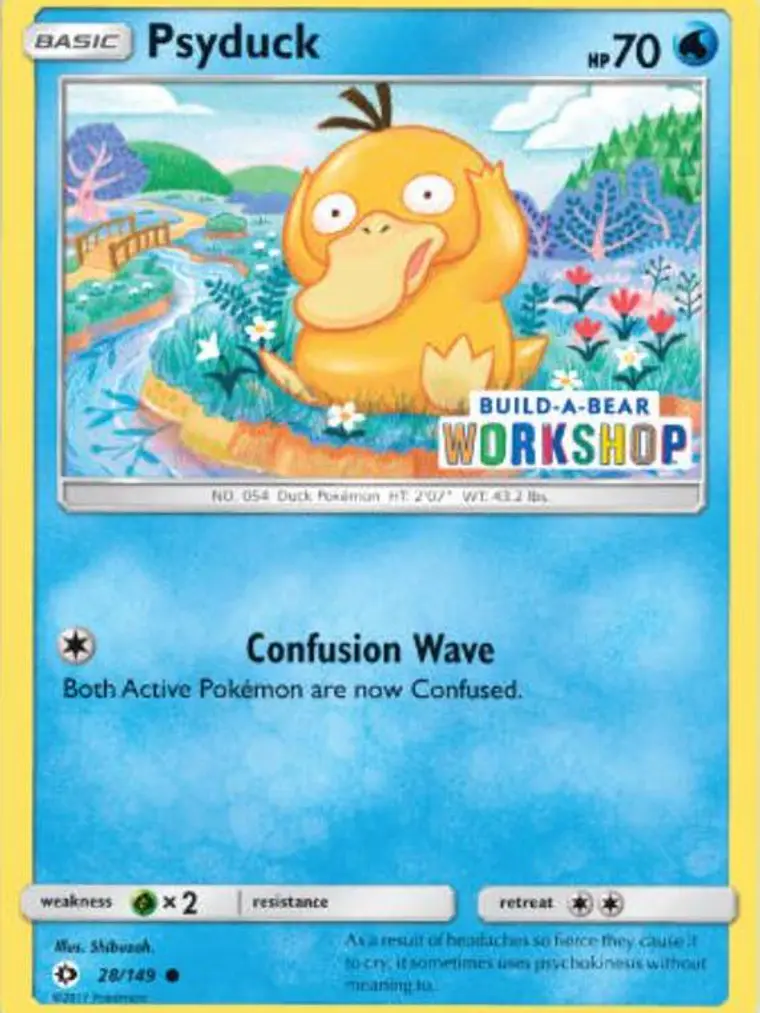 Psyduck - 28/149 (Build-A-Bear Workshop Exclusive) #028 1