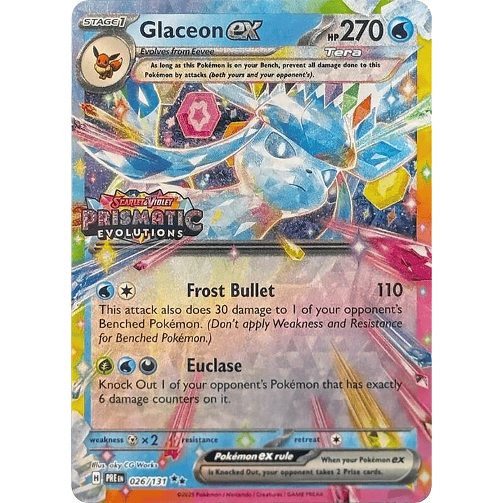 Glaceon ex - 026/131 (Prismatic Evolutions Stamp) #026 1