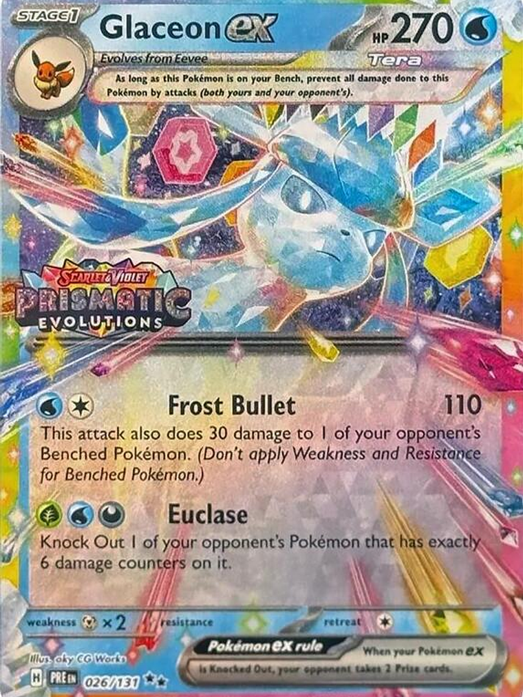 Glaceon ex - 026/131 (Prismatic Evolutions Stamp) #026 1