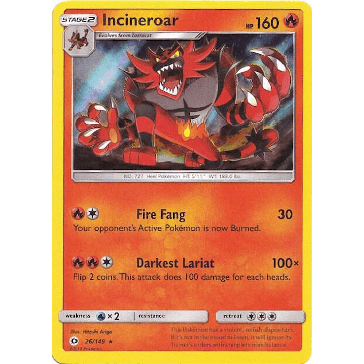 Incineroar - 26/149 (Water Web Holo) #026 1