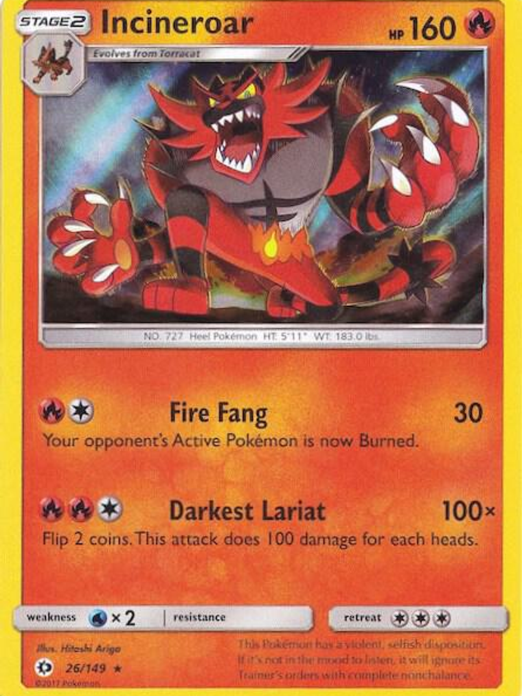 Incineroar - 26/149 (Water Web Holo) #026 1