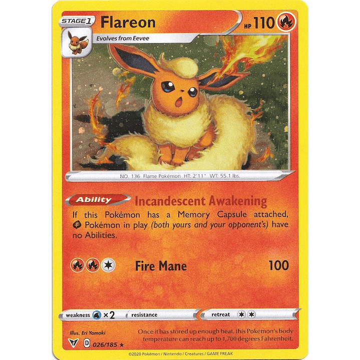 Flareon - 026/185 (Cosmos Holo) #026 1