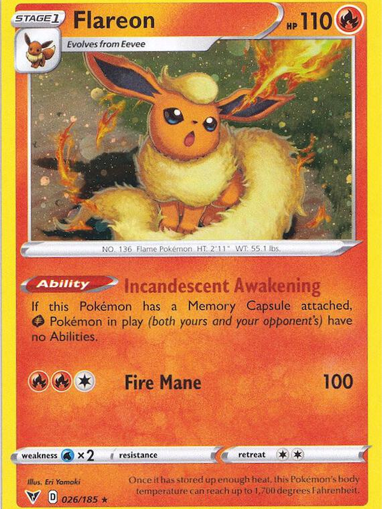 Flareon - 026/185 (Cosmos Holo) #026 1