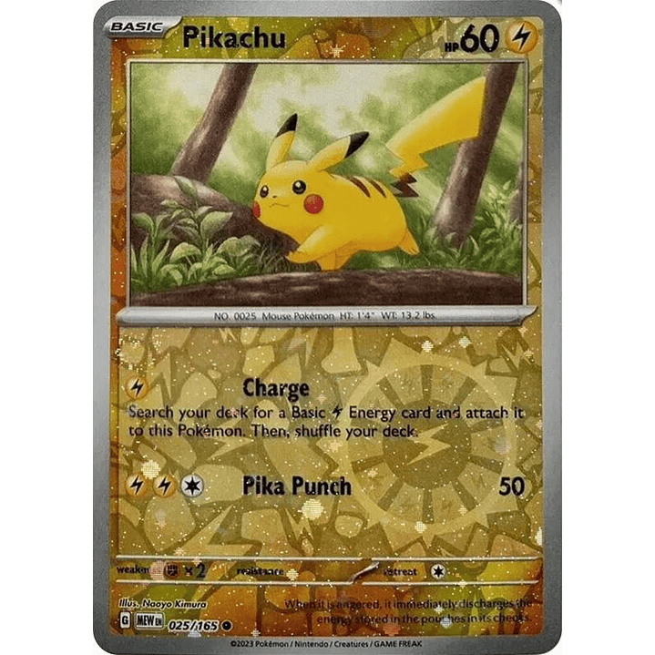 Pikachu - 025/165 (Reverse Cosmos Holo) (Costco Exclusive) #025 1
