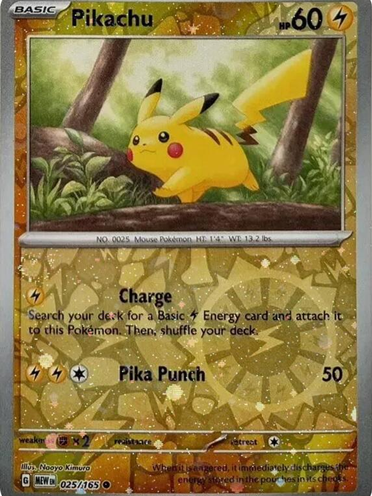 Pikachu - 025/165 (Reverse Cosmos Holo) (Costco Exclusive) #025 1