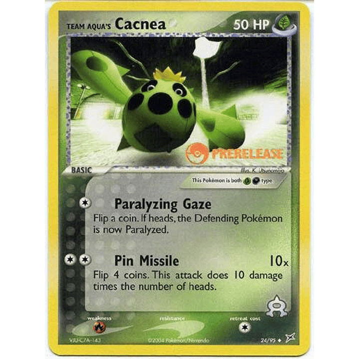 Team Aqua's Cacnea - 24/95 (Prerelease) #024 1