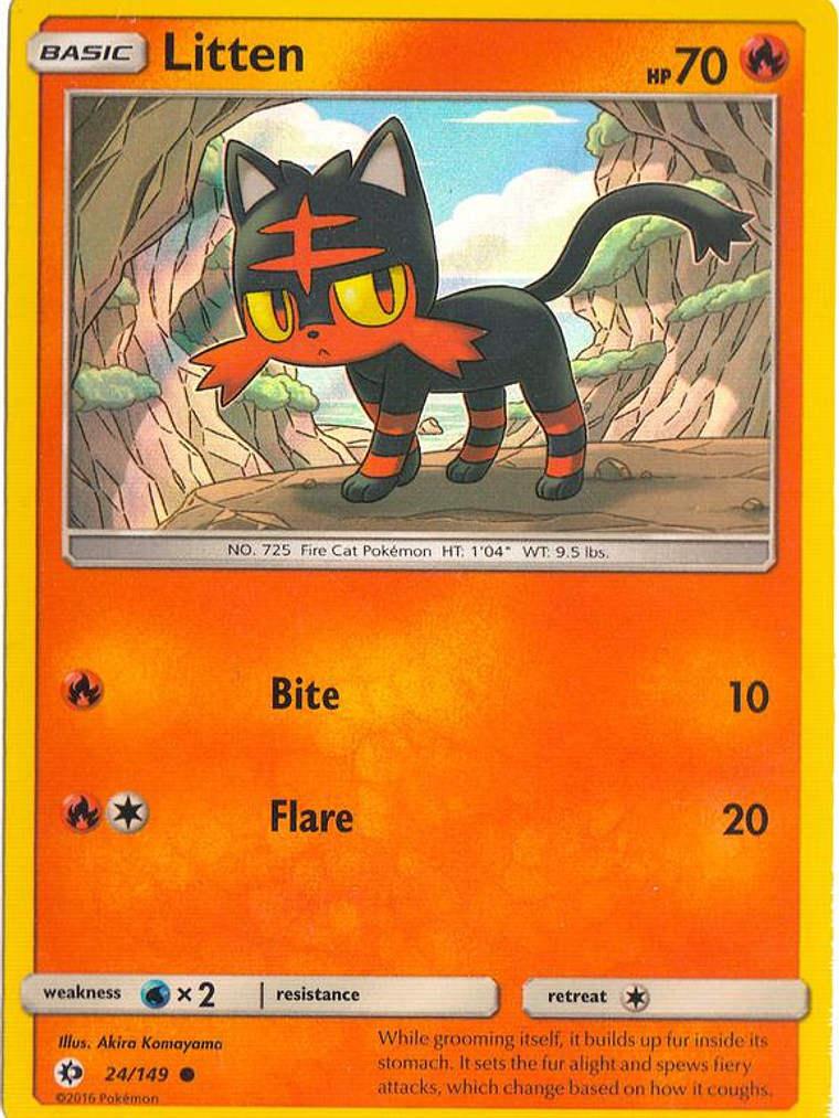 Litten - 24/149 (Water Web Holo) #024 1