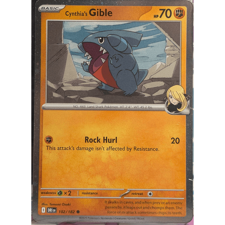 Cynthia's Gible (Cosmos Holo) #102 1