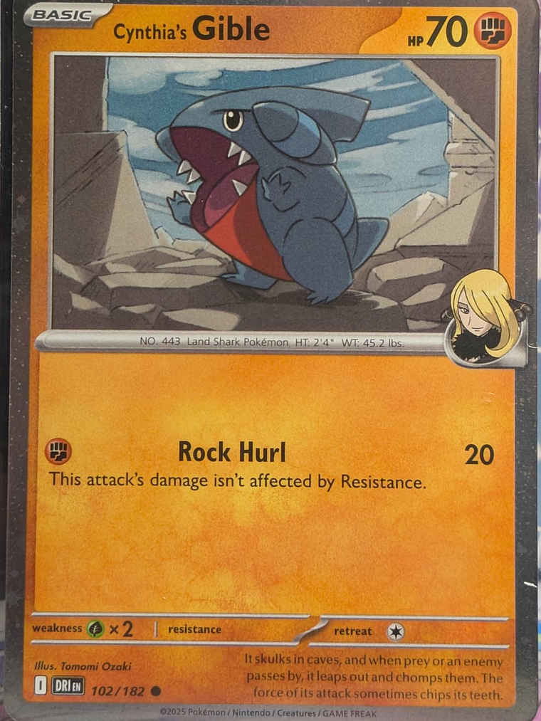 Cynthia's Gible (Cosmos Holo) #102 1