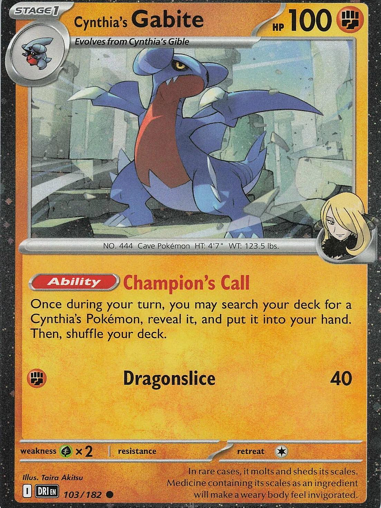 Cynthia's Gabite (Cosmos Holo) #103 1